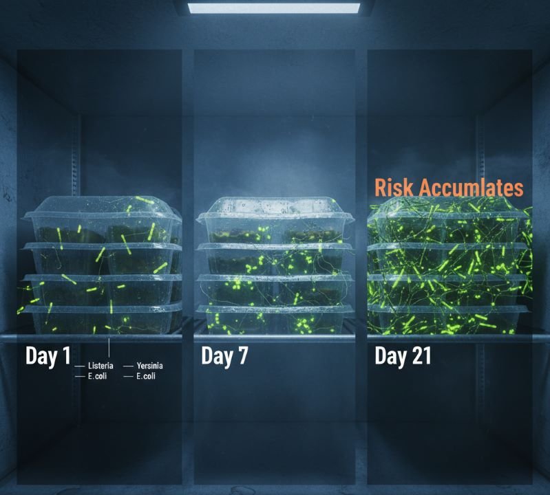 cold chain pathogens listeria yersinia food logistics threat
