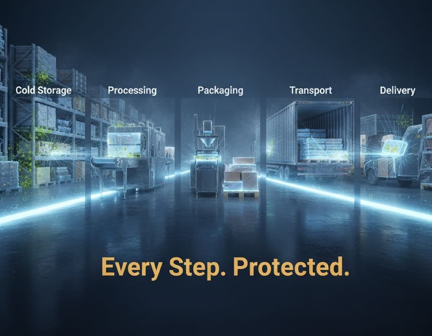 inorganic antibacterial agents packaging storage cold chain full protection