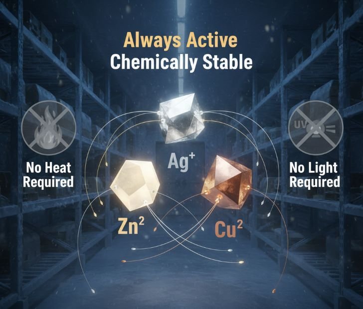 inorganic antimicrobial agents cold chain stability food safety